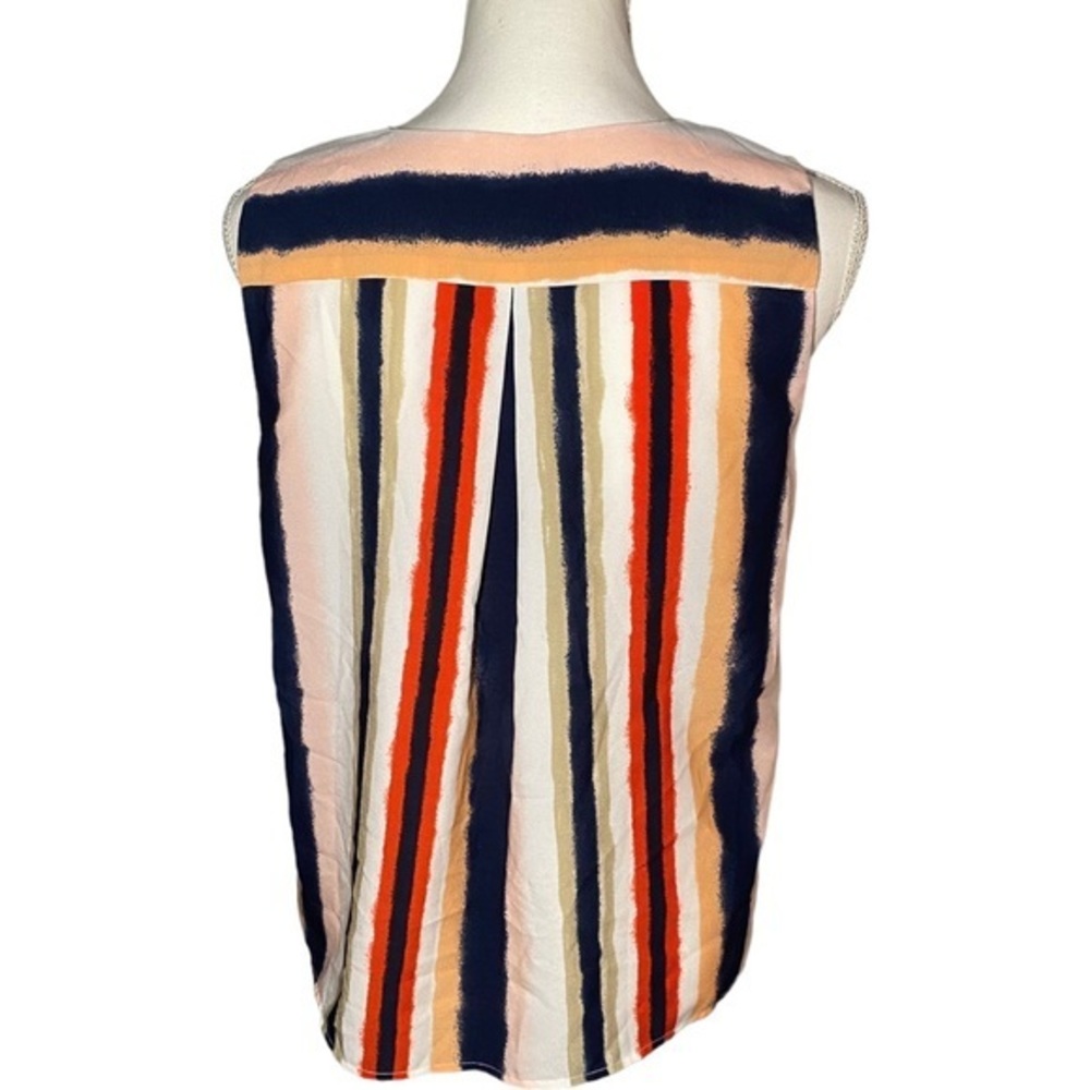 Alex‎ Marie Rainbow Stripe Sleeveless Cami Tank Top Blouse - Picture 3 of 6